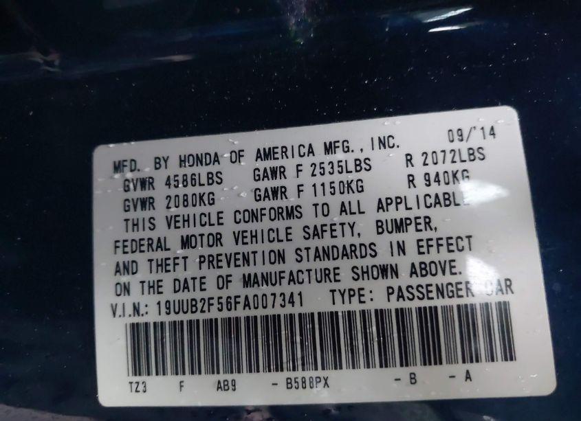 Photo 9 of 2015 Acura Tlx V6 TECH (VIN 19UUB2F56FA007341)