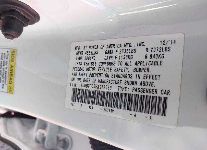 Photo 9 of 2015 Acura Tlx V6 TECH (VIN 19UUB2F56FA012569)