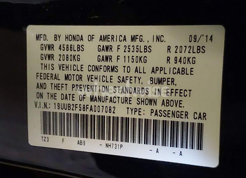 Photo 9 of 2015 Acura Tlx V6 TECH (VIN 19UUB2F58FA007082)