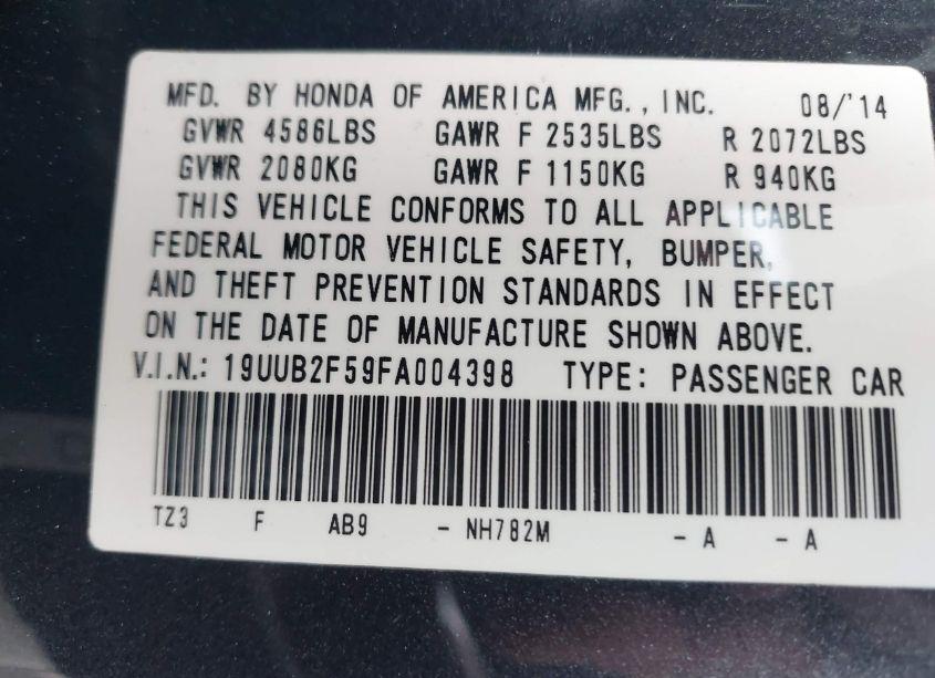 Photo 9 of 2015 Acura Tlx V6 TECH (VIN 19UUB2F59FA004398)