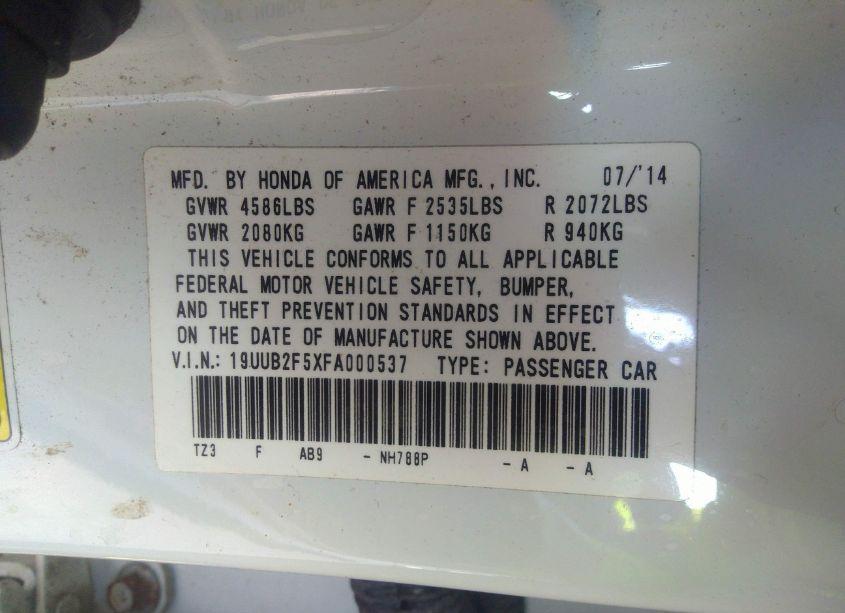 Photo 9 of 2015 Acura Tlx V6 TECH (VIN 19UUB2F5XFA000537)