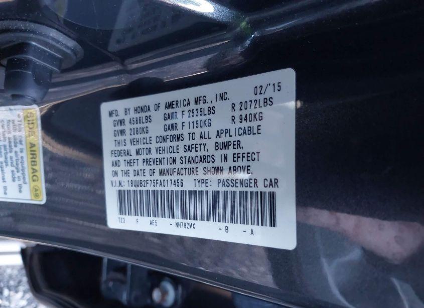 Photo 9 of 2015 Acura Tlx V6 ADVANCE (VIN 19UUB2F75FA017456)