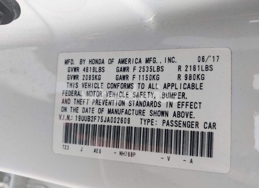 Photo 9 of 2018 Acura Tlx ADVANCE PKG (VIN 19UUB2F75JA002609)