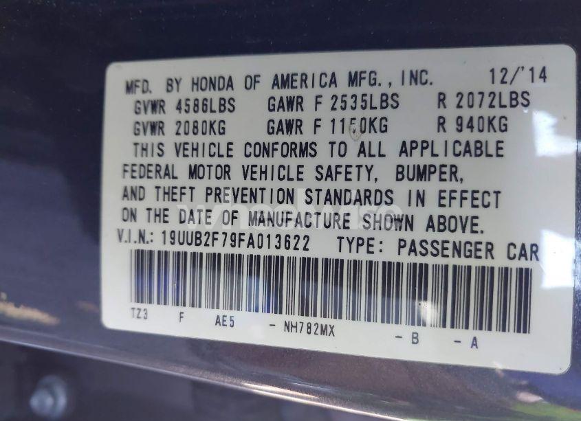 Photo 9 of 2015 Acura Tlx V6 ADVANCE (VIN 19UUB2F79FA013622)