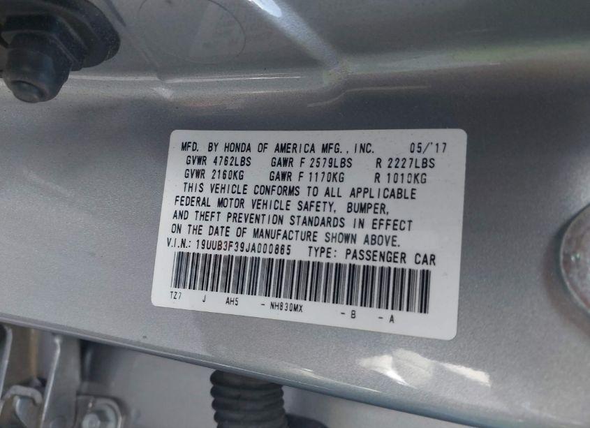 Photo 9 of 2018 Acura Tlx (VIN 19UUB3F39JA000865)