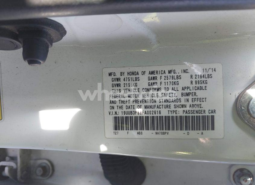 Photo 9 of 2015 Acura Tlx V6 TECH (VIN 19UUB3F58FA002616)