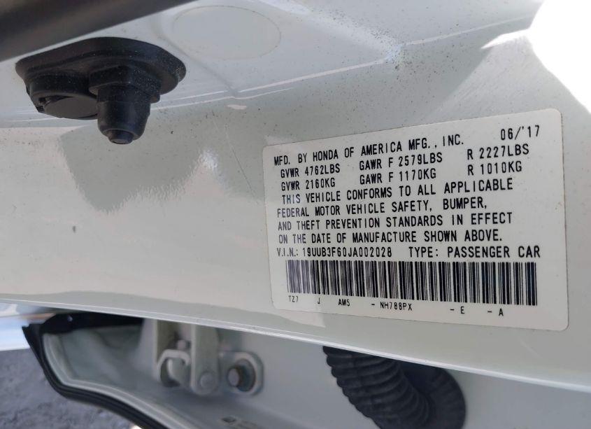 Photo 9 of 2018 Acura Tlx (VIN 19UUB3F60JA002028)