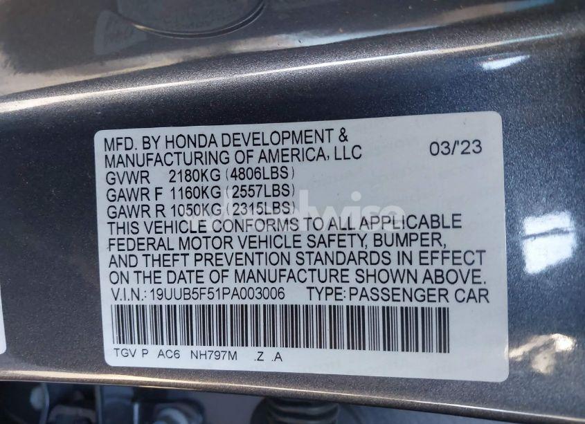 Photo 9 of 2023 Acura Tlx A-SPEC PACKAGE (VIN 19UUB5F51PA003006)