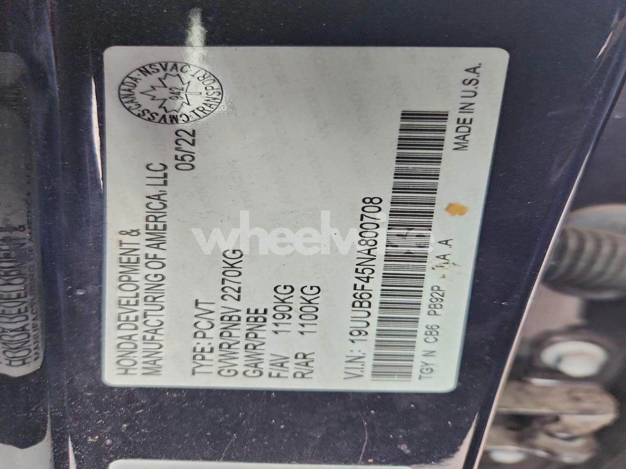 Photo 12 of 2022 ACURA TLX TECHNOLOGY (VIN 19UUB6F45NA800708)