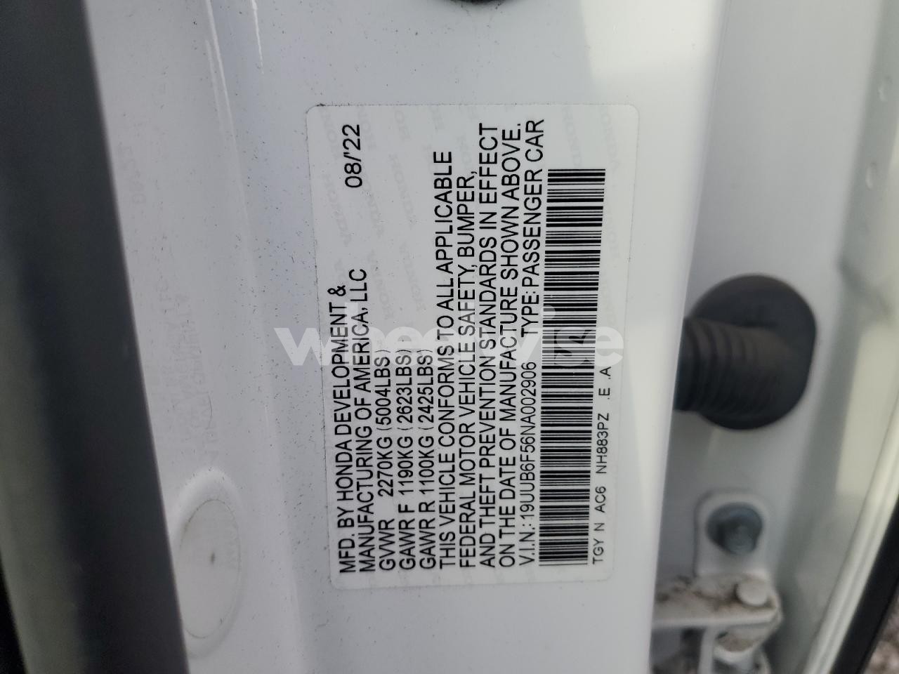 Photo 13 of 2022 ACURA TLX TECH A N/A (VIN 19UUB6F56NA002906)