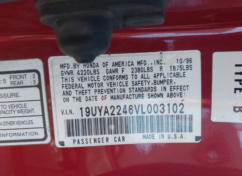 Photo 9 of 1997 Acura Cl 3.0 (VIN 19UYA2246VL003102)