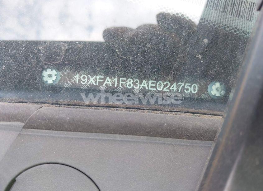 Photo 9 of 2010 Honda Civic EX (VIN 19XFA1F83AE024750)