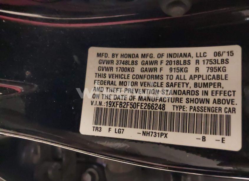 Photo 9 of 2015 Honda Civic LX (VIN 19XFB2F50FE266248)