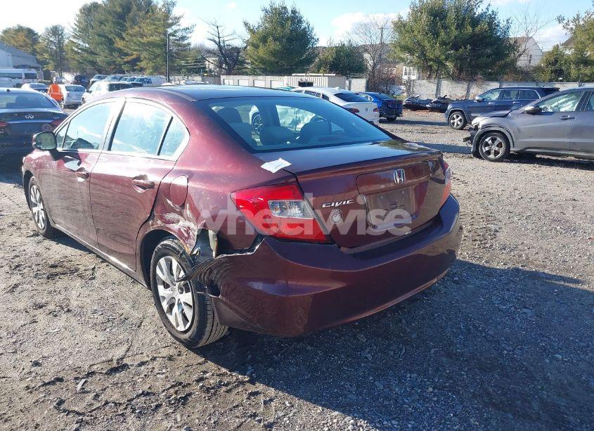 Photo 3 of 2012 Honda Civic SDN LX (VIN 19XFB2F51CE385406)