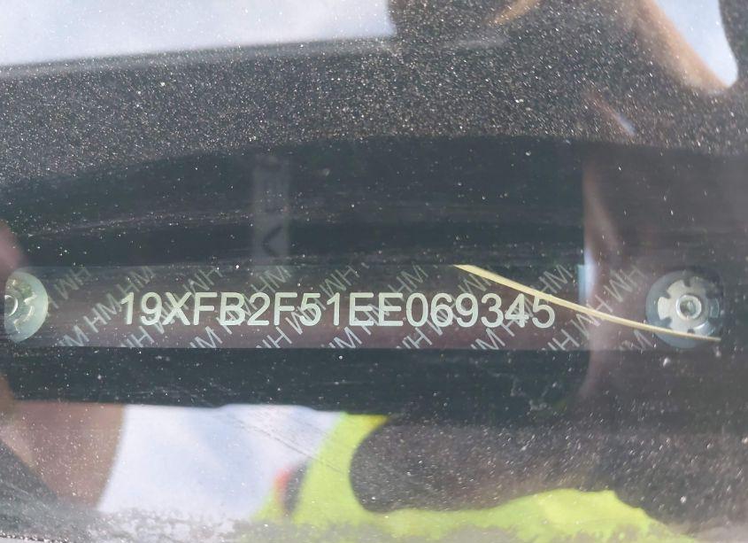 Photo 9 of 2014 Honda Civic LX (VIN 19XFB2F51EE069345)