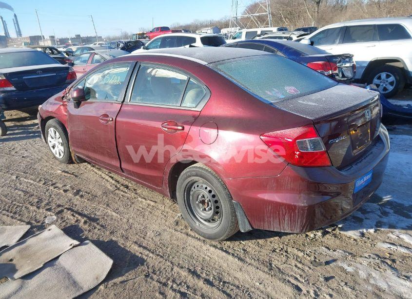 Photo 3 of 2012 Honda Civic SDN LX (VIN 19XFB2F53CE064340)