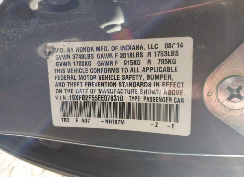 Photo 9 of 2014 Honda Civic LX (VIN 19XFB2F55EE078310)