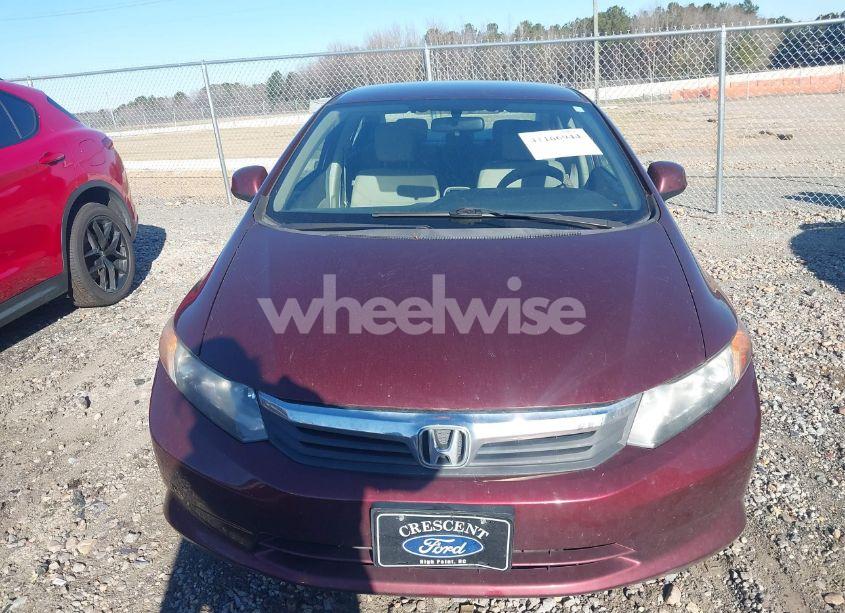 Photo 12 of 2012 Honda Civic SDN LX (VIN 19XFB2F56CE055082)