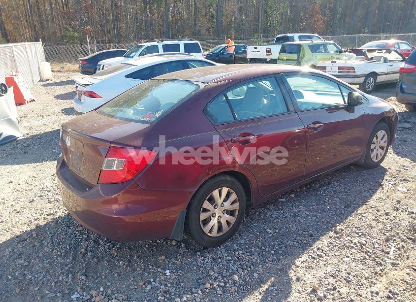 Photo 4 of 2012 Honda Civic SDN LX (VIN 19XFB2F56CE055082)
