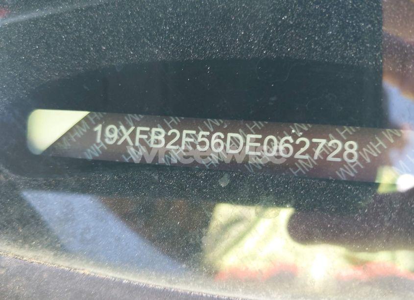 Photo 9 of 2013 Honda Civic LX (VIN 19XFB2F56DE062728)