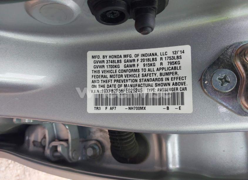 Photo 9 of 2015 Honda Civic LX (VIN 19XFB2F56FE025245)