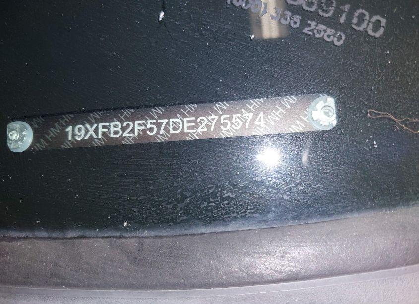 Photo 17 of 2013 Honda Civic LX (VIN 19XFB2F57DE275574)