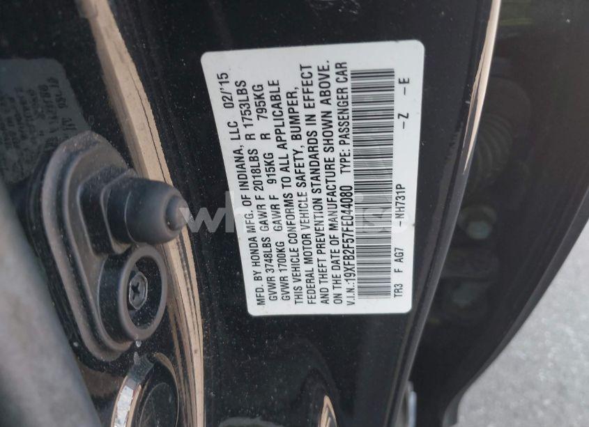 Photo 9 of 2015 Honda Civic LX (VIN 19XFB2F57FE044080)