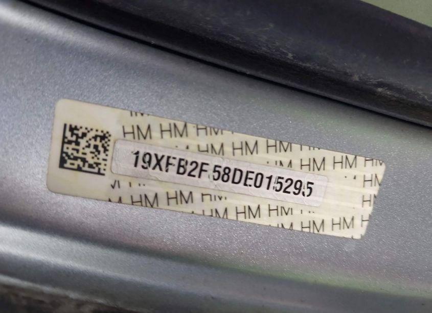 Photo 9 of 2013 Honda Civic LX (VIN 19XFB2F58DE015295)