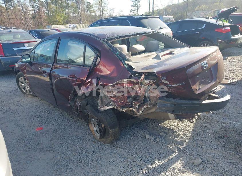 Photo 3 of 2012 Honda Civic LX (VIN 19XFB2F59CE074502)