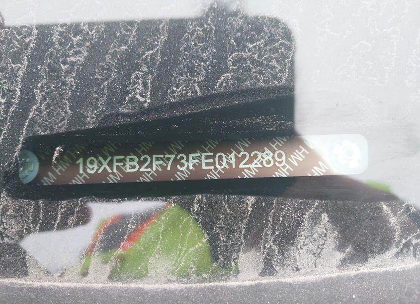 Photo 9 of 2015 Honda Civic SE (VIN 19XFB2F73FE012289)