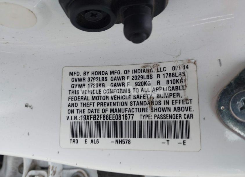 Photo 9 of 2014 Honda Civic EX (VIN 19XFB2F86EE081677)