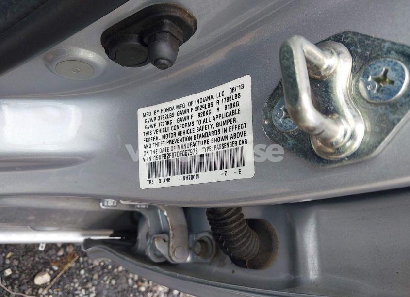 Photo 9 of 2013 Honda Civic EX (VIN 19XFB2F87DE067978)