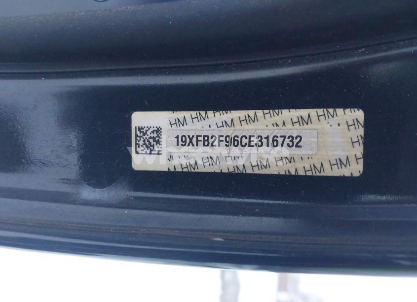 Photo 9 of 2012 Honda Civic SDN EX-L (VIN 19XFB2F96CE316732)