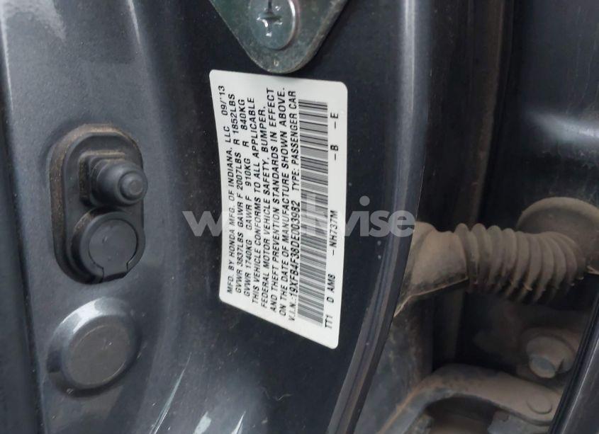 Photo 9 of 2013 Honda Civic HYBRID (VIN 19XFB4F38DE003982)