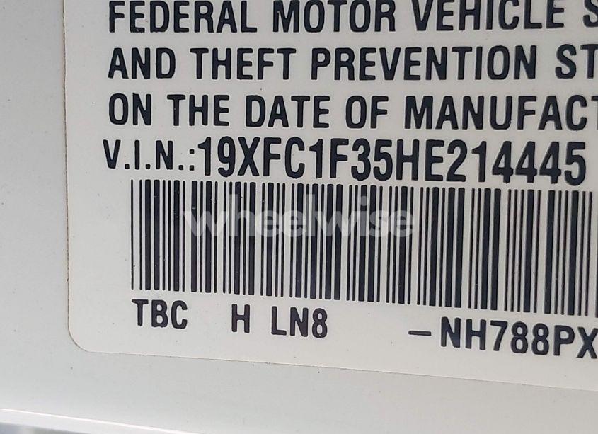 Photo 9 of 2017 Honda Civic EX-T (VIN 19XFC1F35HE214445)