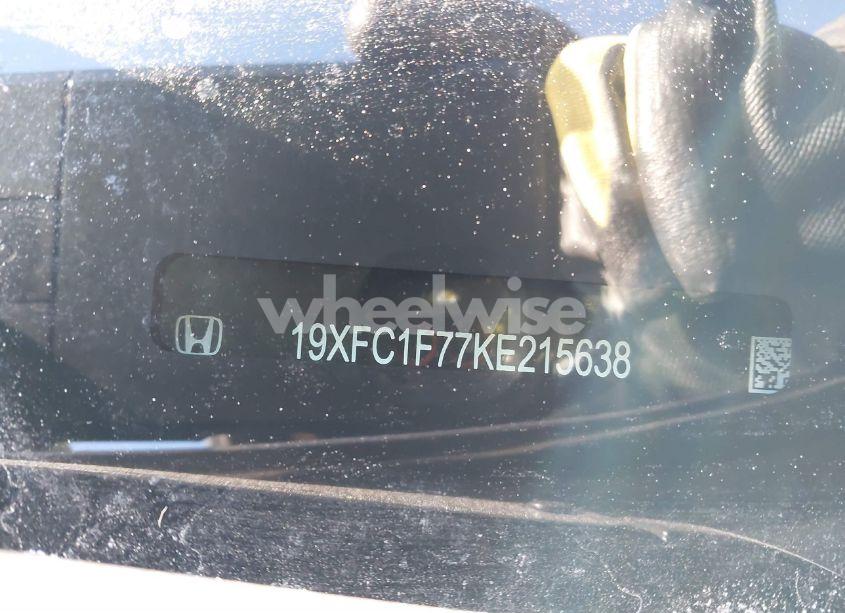 Photo 9 of 2019 Honda Civic EX-L (VIN 19XFC1F77KE215638)