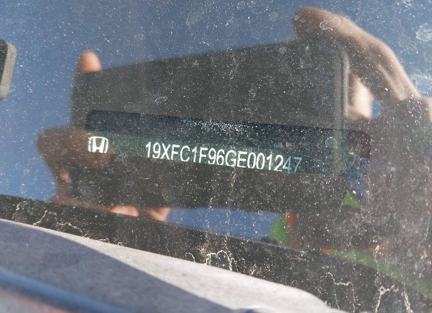Photo 12 of 2016 Honda Civic TOURING (VIN 19XFC1F96GE001247)