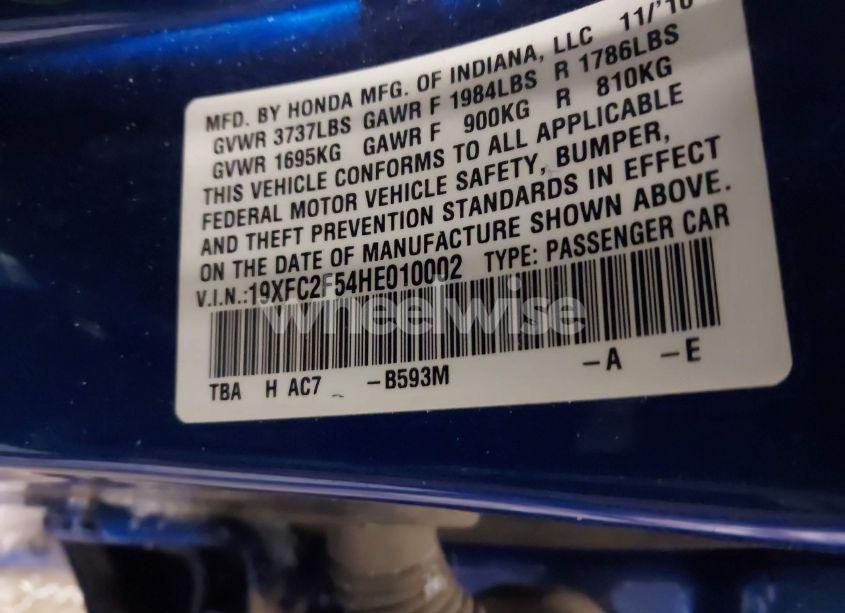 Photo 9 of 2017 Honda Civic LX (VIN 19XFC2F54HE010002)