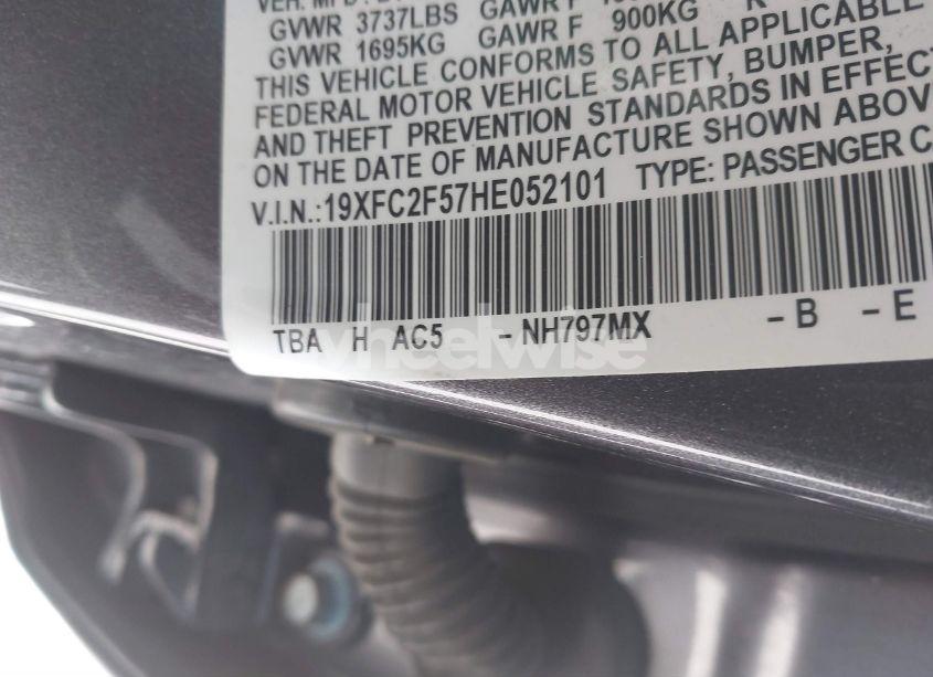 Photo 9 of 2017 Honda Civic LX (VIN 19XFC2F57HE052101)