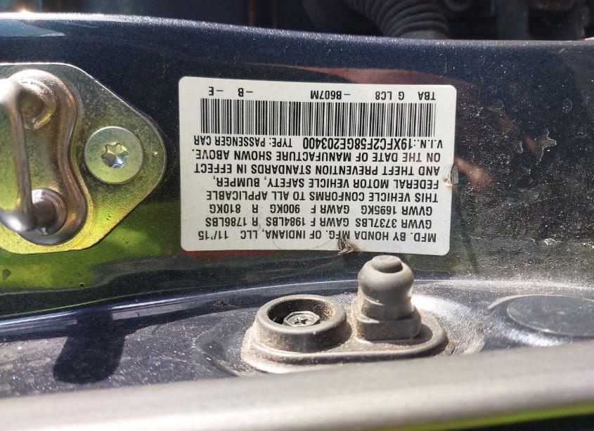 Photo 9 of 2016 Honda Civic LX (VIN 19XFC2F58GE203400)