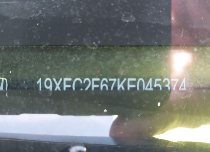 Photo 9 of 2019 Honda Civic LX (VIN 19XFC2F67KE045374)