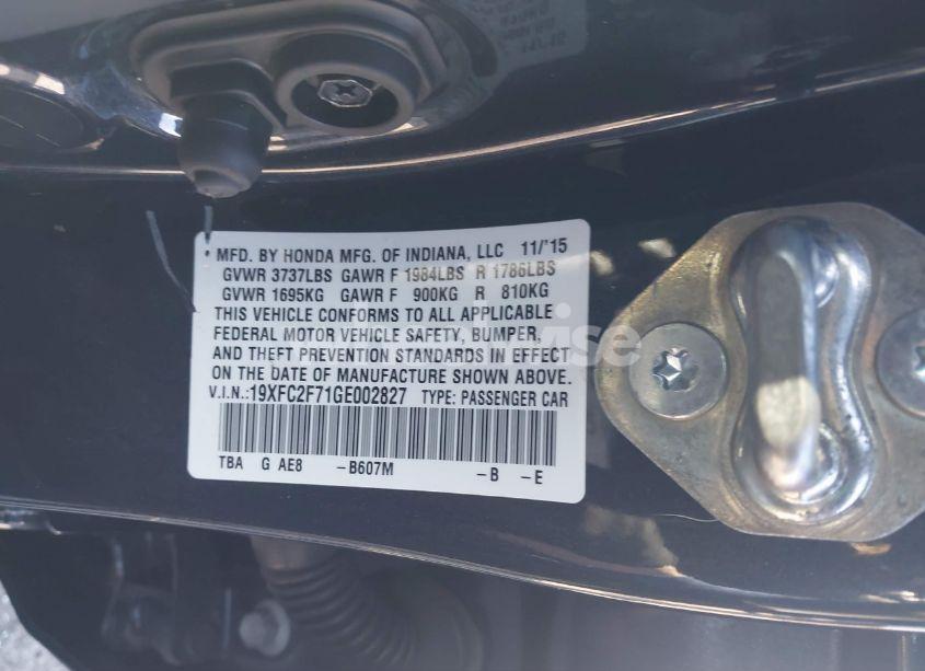 Photo 9 of 2016 Honda Civic EX (VIN 19XFC2F71GE002827)