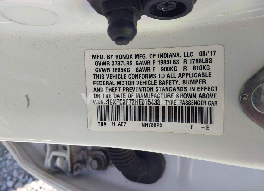 Photo 9 of 2017 Honda Civic EX (VIN 19XFC2F72HE075433)