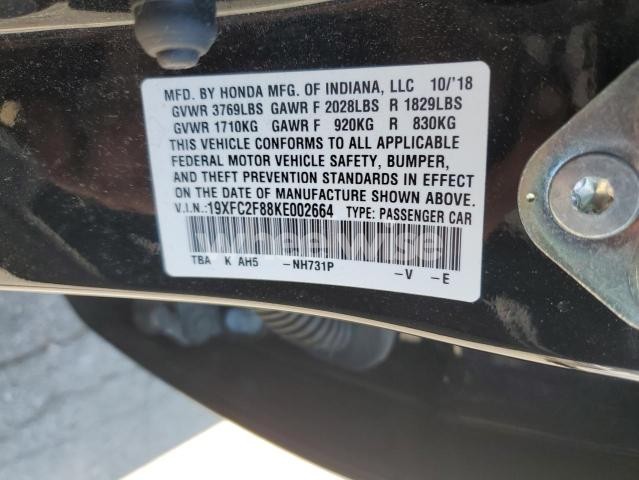 Photo 4 of 2019 HONDA CIVIC SPORT (VIN 19XFC2F88KE002664)