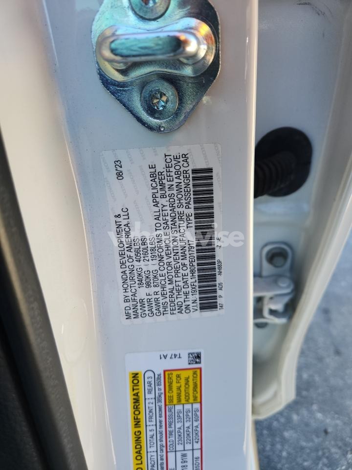 Photo 12 of 2023 HONDA CIVIC SPORT TOURING (VIN 19XFL1H80PE017917)