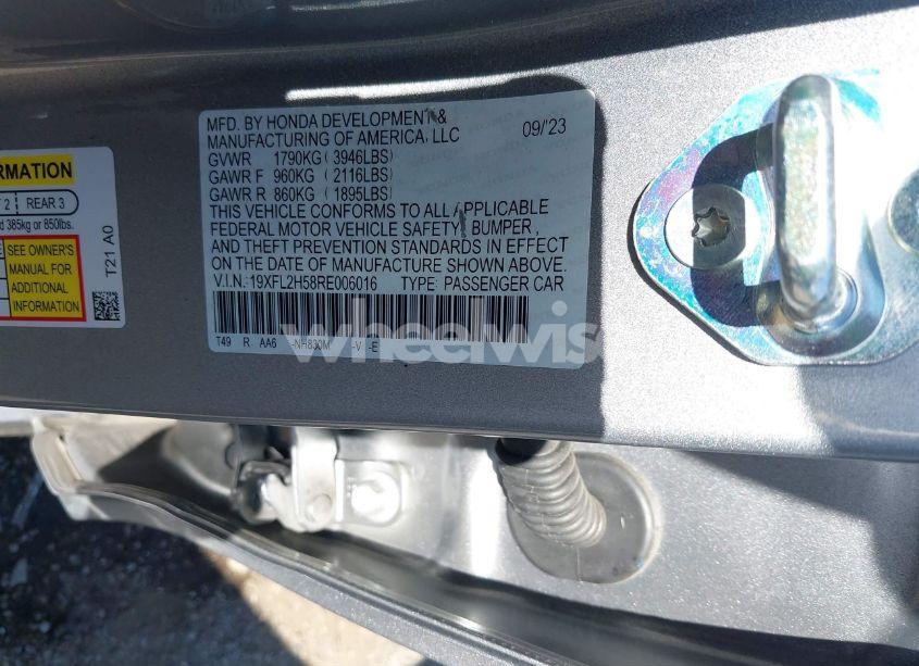 Photo 9 of 2024 Honda Civic LX (VIN 19XFL2H58RE006016)