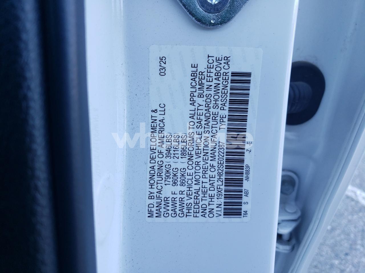 Photo 12 of 2025 HONDA CIVIC SPORT (VIN 19XFL2H82SE022387)