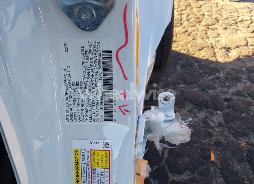 Photo 9 of 2024 Honda Civic SPORT (VIN 19XFL2H88RE023716)