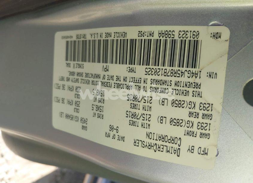 Photo 9 of 2007 Chrysler Town & COUNTRY (VIN 1A4GJ45R87B120325)