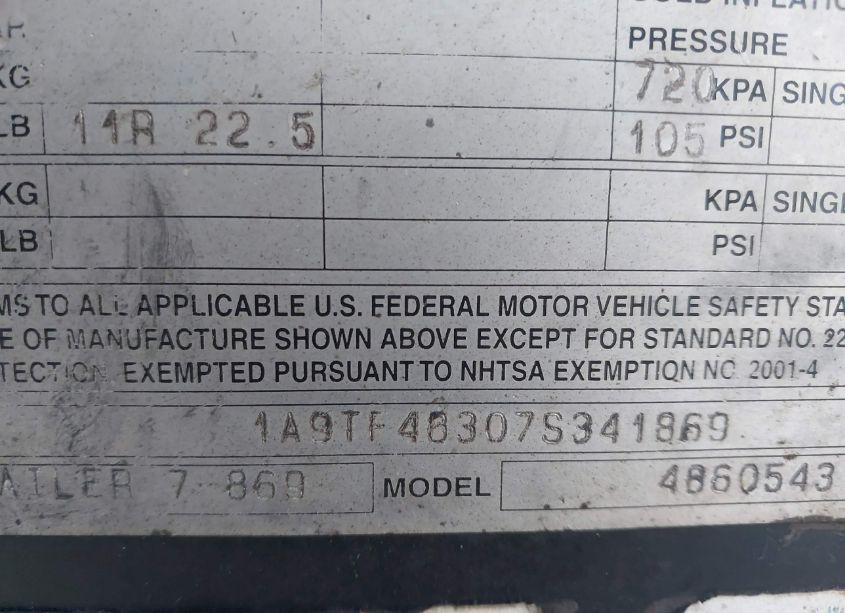 Photo 9 of 2007 Aulick Semi-trailer DOLLY (VIN 1A9TF48307S341869)